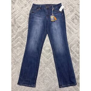 Jag Jeans Kelso Straight Casper Wash Embroidered Pocket Size 14 Denim New W Tags